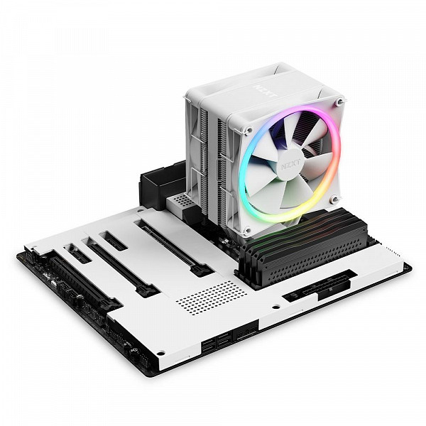 Cooler para Processador NZXT T120, 120mm, RGB, Branco - RC-TR120-W1