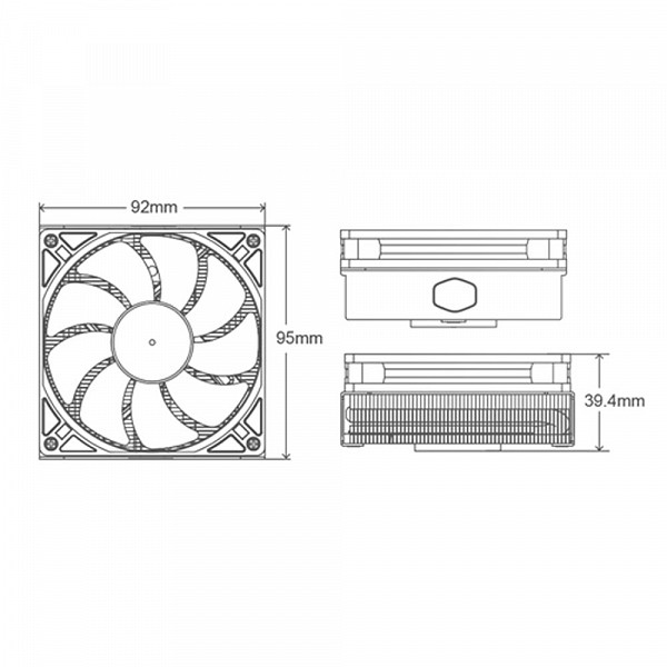 Cooler Para Processador AMD Cooler Master G200P 92mm MAP-G2PN-126PC-R1 C/ Controlador