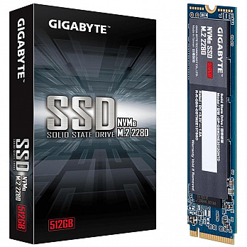 SSD Gigabyte, 512GB, M.2, PCIe, NVMe, Leituras: 1700Mb/s e Gravações: 1550Mb/s - GP-GSM2NE3512GNTD
