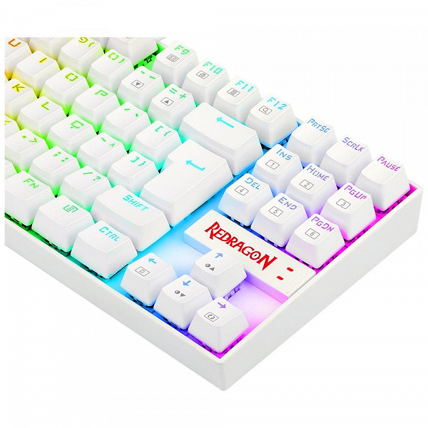 Teclado Magnético Gamer Redragon Kumara Pro, RGB, Switch Red, ABNT2, Branco - K552W-RGB-PRO (PT-Blue)