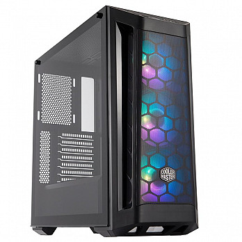 Gabinete Gamer Cooler Master MasterBox MB511, Mid Tower, 3x Fans ARGB Frontais, Lateral em Vidro Temperado, Preto - MCB-B511D-KGNN-RGA