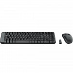 Teclado e Mouse Logitech MK220 Sem Fio Compacto Preto ABNT2