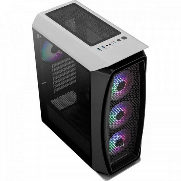 Gabinete Gamer Aerocool Mid Tower Rgb Aero One Frost, Branco 70166