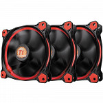 Cooler FAN Thermaltake RIING 12cm LED Radiator Red Pack com 3 CL-F055-PL12RE-A