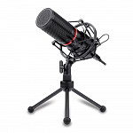 Microfone Gamer Streamer Redragon Blazar C/ Tripé, USB, Black, GM300