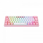 Teclado Mecânico Gamer Redragon Fizz, Switch Blue, ABNT 2, White/Pink, K617-RGB-WP