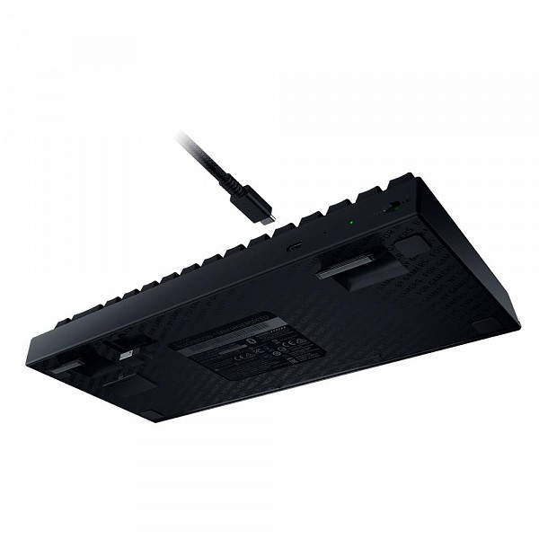 Teclado Mecânico Gamer Sem Fio Razer BlackWidow V3 Mini 65%, Chroma, Wireless/Bluetooth/USBc, Razer Switch Green, US, Preto - RZ03-03891500-R3U1
