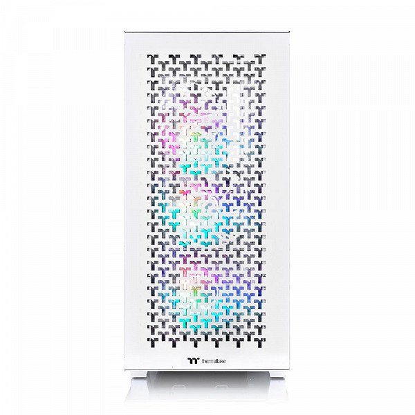 Gabinete Gamer Thermaltake V350 TG ARGB Air Mid Tower, Vidro Temperado, Sem Fonte, 3 fans ARGB de 120 mm, Branco,  CA-1S3-00M6WN-03