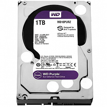 HD WD Purple Surveillance, 1TB, 3.5´, SATA - WD10PURZ