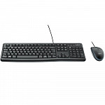 Teclado e Mouse Logitech MK120 Resistente à Água 1000DPI Preto ABNT2 - 920-004429