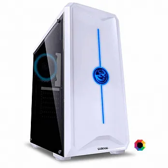 Gabinete Gamer PCYes Nova Branco com 1 Fan Led 7 Cores, Lateral em Acrílico - NOVBC7C1FCA