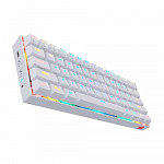 Teclado Gamer Redragon Mecânico Draconic 60% Rgb Branco Switch Brown K530 Sem Fio