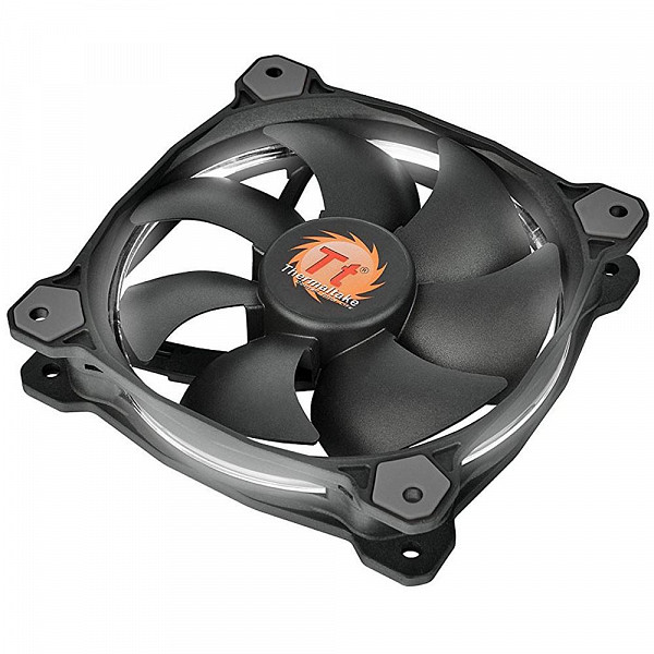 Cooler FAN Thermaltake RIING 12cm LED Radiator White Pack com 3 CL-F055-PL12WT-A