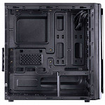Gabinete Gamer PCYes Venus sem Fonte, Mid Tower, USB 3.0, 2 Fans LED Vermelho, Preto com Lateral em Acrílico - VENPTVM2FCA