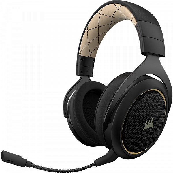 Headset Gamer Corsair HS70 Wireless Carbono, 7.1 Surround, Gold - CA-9011178-NA
