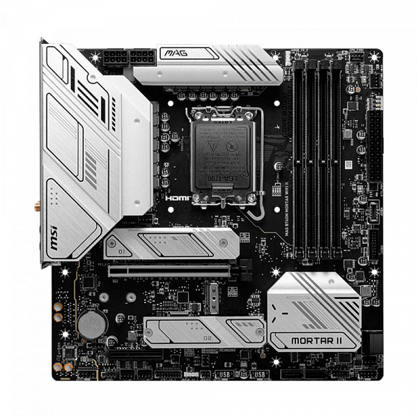 Placa-Mãe MSI MAG B760M Mortar, Intel, M-ATX, DDR5, Wi-Fi II, Preto - MAG B760M MORTAR WIFI II