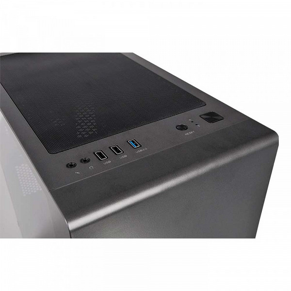 Gabinete Gamer ThermalTake S100, Mini Tower, Vidro Temperado, Black, ATX, Sem Fonte, Com 1 Fan, CA-1Q9-00S1WN-00