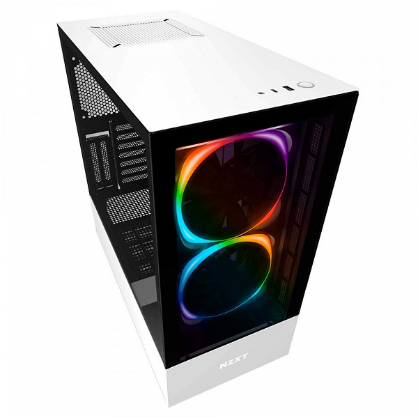 Gabinete Gamer NZXT H510 ELite, Mid Tower, Com 2 Fans, Vidro Temperado, White, S-Fonte, CA-H510E-W1