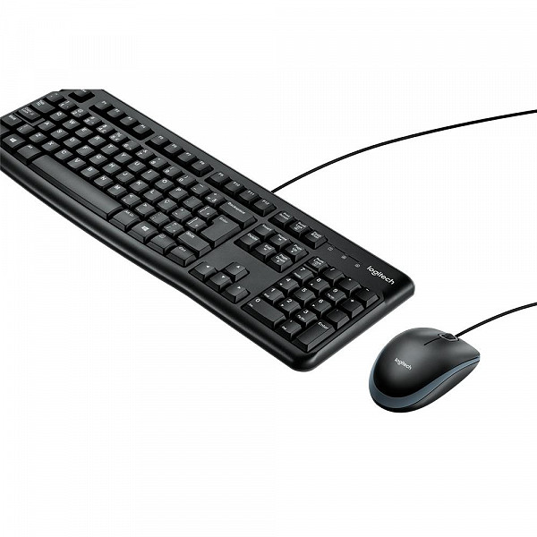 Teclado e Mouse Logitech MK120 Resistente à Água 1000DPI Preto ABNT2 - 920-004429