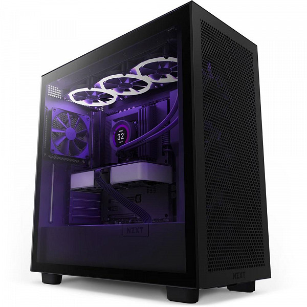 Gabinete NZXT H7 Flow, Mid Tower, ATX, Lateral em Vidro Temperado, 2x Fans, Preto - CM-H71FB-01