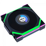Kit Fan Com 3 Unidades Lian Li Uni Fan SL Wireless LCD, Reverse Blade, ARGB, 120mm, Com Tela, Black, 12RSLLCD1W3B