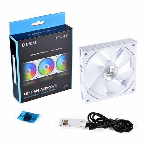 Cooler Para Gabinete Lian Li Uni Fan AL120, RGB, White, UF-AL120-1W