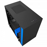 Gabinete NZXT H200, com FAN, Lateral em Vidro, Preto/Azul - CA-H200B-BL