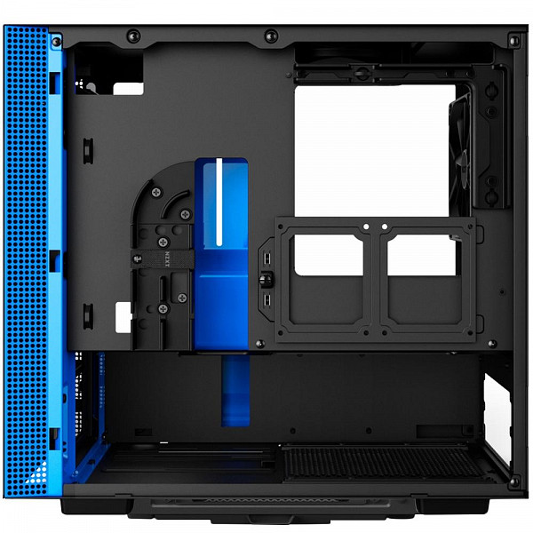 Gabinete NZXT H200, com FAN, Lateral em Vidro, Preto/Azul - CA-H200B-BL