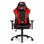 Cadeira Gamer DT3 Elise Fabric, Até 130 Kg, Com Almofadas, Reclinável, Descanso de Braço 2D, Preto e Vermelho - 13446-8