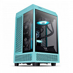 Gabinete Thermaltake The Tower 100  Mini Turquesa com Janela Lateral em Vidro Temperado 120MM CA1R300SBWN00