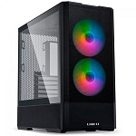 Gabinete Gamer Lian Li Lancool 207 RW, RGB, Mid Tower, Vidro Temperado, ATX, Sem Fonte, Com 2 Fans, Preto, LAN207RX BLACK