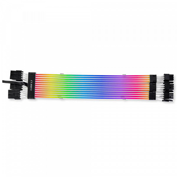 Cabo Extensor Sleeved Lian Li Strimer Plus V2 Triple 8 Pinos Preto Argb 8 Pinos - PW12-PV2 BLACK