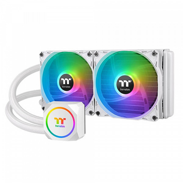 Water Cooler Thermaltake Th240, ArGB, Snow Edition, Intel/AMD, Sync Aio Liquid Cooler - CL-W301-PL12SW-A