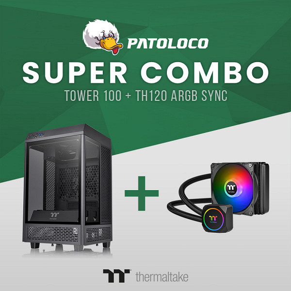 Gabinete Thermaltake The Tower 100 Mini Snow com Janela Lateral em Vidro Temperado 120MM CA1R300S6WN00 + Water Cooler Th120 Argb 120Mm Cl-W285-Pl12Sw-A 1