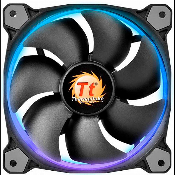 Kit Fan com 3 Unidades Thermaltake Riing 12, RGB 120mm, CL-F042-PL12SW-B