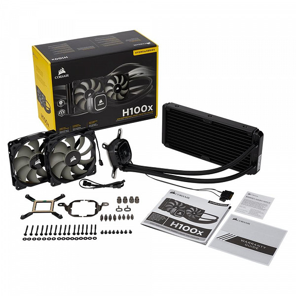 Water Cooler Corsair H100X Hydro Series, 120mm, LED Branco - CW-9060040-WW