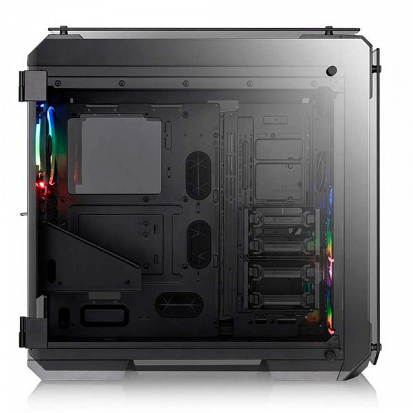 Gabinete Gamer Thermaltake View 71 RGB, Full Tower, Com 3 Fans, Vidro Temperado, Black, Sem Fonte, CA-1I7-00F1WN-01