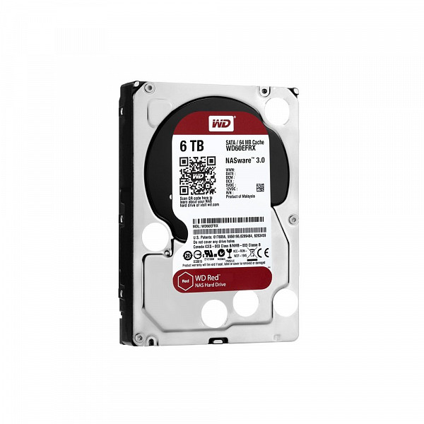 HD WD SATA 3,5´ RED NAS 6TB 5400RPM 64MB Cache SATA 6.0Gb-s - WD60EFRX