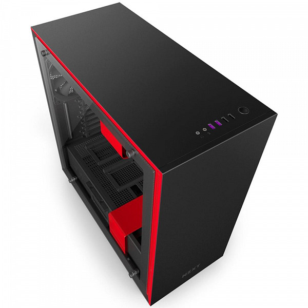 Gabinete NZXT H700, Mid Tower, Lateral em Vidro, Preto e Vermelho - CA-H700B-BR