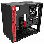 Gabinete Gamer NZXT H210, Mini Tower, com FAN, Lateral em Vidro, Preto/Vermelho - CA-H210B-BR