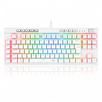 Teclado Óptico Gamer Redragon Magic-Wand PRO RGB, RGB, Switch Azul, ABNT2, 12 Teclas Multimídia, Branco - K587W-RGB-PRO (PT-BLUE)