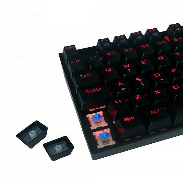 Teclado Mecânico Gamer Redragon Kumara, LED Vermelho, Switch Outemu Blue, PT - K552