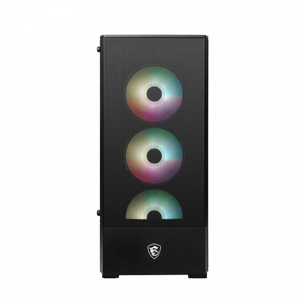 Gabinete Gamer MSI MAG Forge 112R, Mid Tower, Black, Sem Fonte, Com 4 Fans