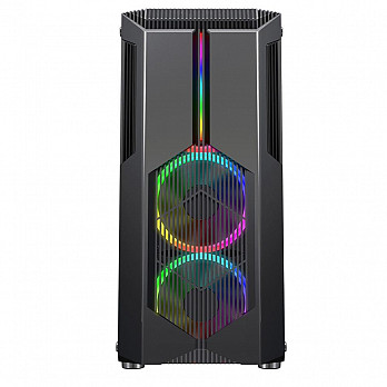 Gabinete Gamer Redragon Grindor, Mid Tower, 2x Fans 120mm RGB, Lateral em Vidro Temperado, Preto - GC-616