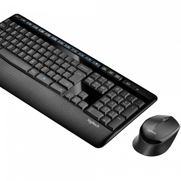 Teclado e Mouse Logitech MK345 Sem Fio 1000DPI Preto ABNT2 - 920-007821