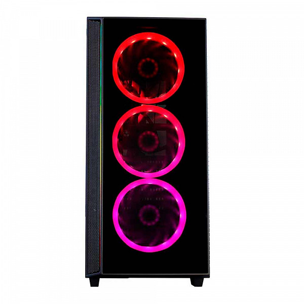 Gabinete Gamer Redragon Grapple, Mid Tower, Sem Fan, Vidro Temperado, Black, Sem fonte, GC-607-BK