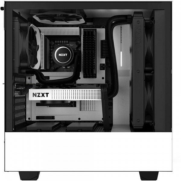 Gabinete Gamer NZXT H510i, Mid Tower, Com 2 Fans, Vidro Temperado, White, S-Fonte, CA-H510I-W1