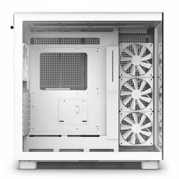 Gabinete Gamer NZXT H9 Flow, Mid Tower, ATX, Lateral e Frontal em Vidro, Branco - CM-H91FW-01
