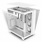 Gabinete Gamer NZXT H9 Flow, Mid Tower, ATX, Lateral e Frontal em Vidro, Branco - CM-H91FW-01