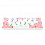 Teclado Mecânico Gamer Redragon Lakshmi, Rainbow, Switch Blue, ABNT2, Branco e Rosa - K606WP-R (PT-BLUE)